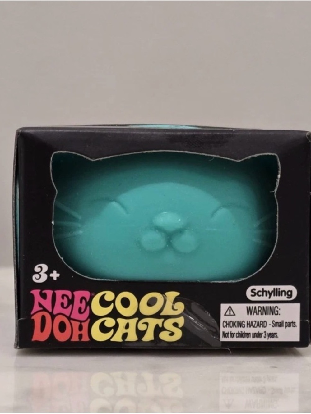 NeeDoh Cool Cats Cat Face Squishy Toy - Teal